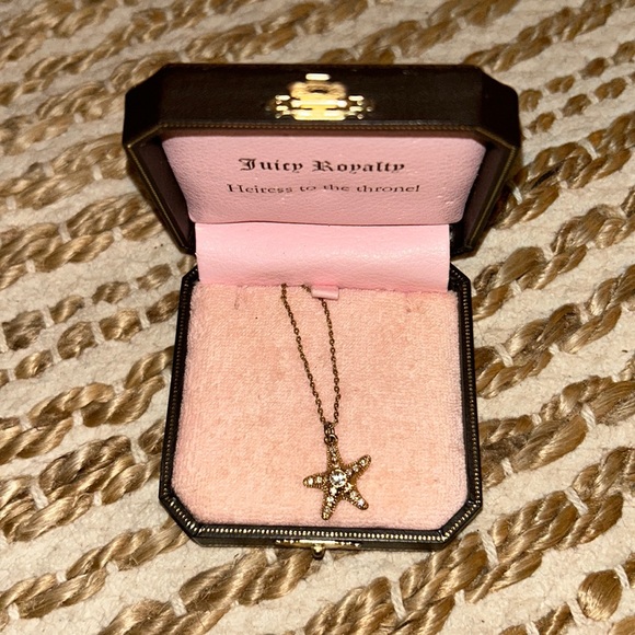 UNREAL DEAL  2 for 1. Juicy Couture sea star necklace & crown necklace  ✨⭐️ - Picture 1 of 4